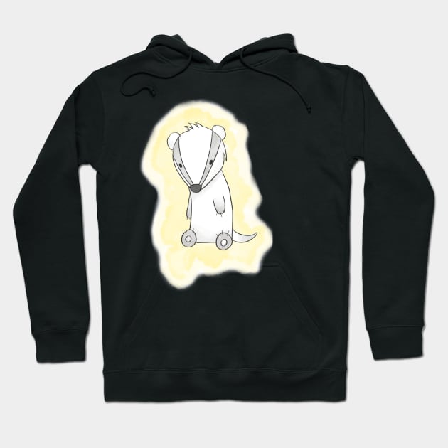 A yellow badger Hoodie by artsyreader